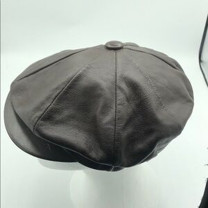 CAPAS Headwear N.Y. LambSkin Made In USA Cap Hat Brown Men Large